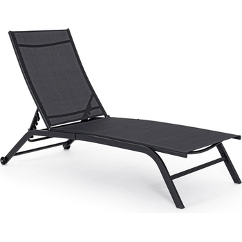 Bizzotto Шезлонг с колела RAUL 63-68x195x101 cm. антрацит (0663387)