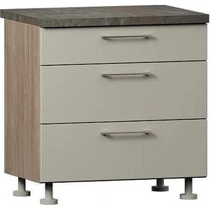  Долен кухненски шкаф Domino Havana L80 дъб хавана и кашмир супер гланц - emdesign - 380,00 лв