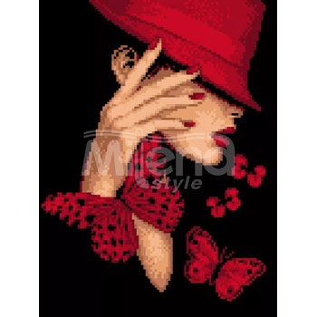 Image 1 of Milena Style Дама с пеперуди - диамантен гоблен