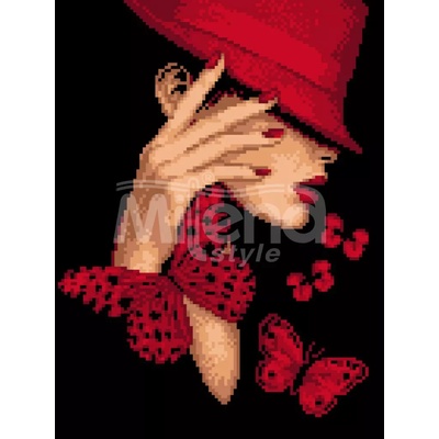 Milena Style Дама с пеперуди - диамантен гоблен