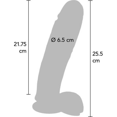 ToyJoy Get Real 10 Inch telové dildo s prísavkou a semenníkmi 27,2 x 6,2 cm
