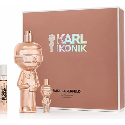 Lagerfeld Ikonik EDP 100 ml + EDP 7,5 ml + EDP 4,5 ml dárková sada