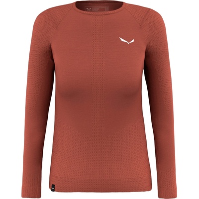 Salewa Дамско мериносово термобельо Salewa Women's Zebru Responsive L/S Tee Merino base layer - Etruscan Red - размер 40 (EU) (115-1305-0415)