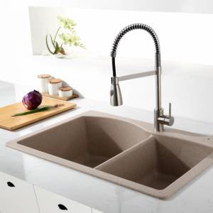 Inter Ceramic Гранитна мивка icgs 8401 sand - за монтаж върху плот (icgs 8401 sand) Мивка за вграждане