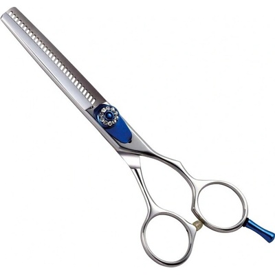 Pro Feel Japan Blue Cobalt EN630 efilačné profi nožnice na vlasy 6 '- skrutka s kamienkami