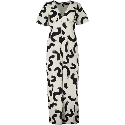 VERO MODA Гащеризон Vero moda Lucia short sleeve jumpsuit - White (Snow White / Aop Lucia)