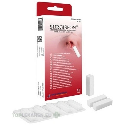 Surgispon nasal strips 40 x 10 x 10 mm 5 ks