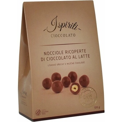 ISPIRITI Lískové ořechy v mléčné čokoládě 120 g