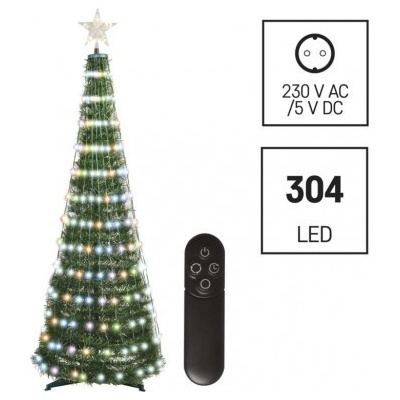 EMOS D5AA03 LED vian. strom so svetelnou reťazou a hviezdou 1,8 m vnútorný RGB ovládač časovač
