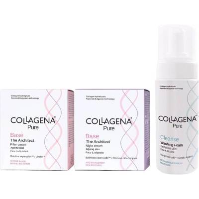 Collagena Pure Комплект - Дневен крем, Нощен крем и Измивна пяна, 2 х 50 + 150 ml