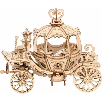 Robotime 3D drevené puzzle Kouzelný dýňový kočár pro princeznu 182 ks