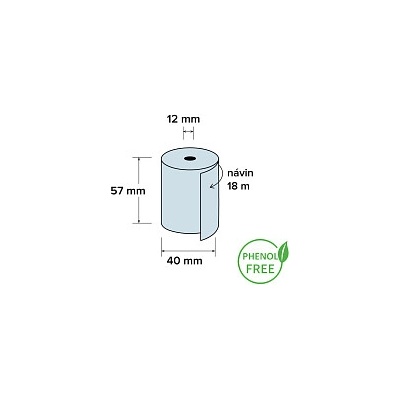 Termo kotúčik Blue4est 57/40/12 mm, 18m, PHENOL FREE, 5 ks