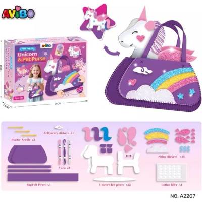 Man Yuk Toys Направи си сам еднорог и чанта - творчески шивашки комплект (a2207)