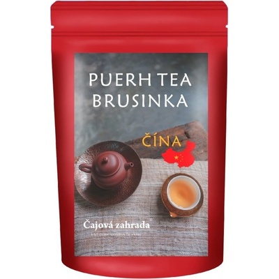 Čajová zahrada Puerh Tea Brusinka černý ochucený čaj černý čaj 90 g