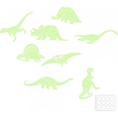 Tvary dinosaurus svieti v tme