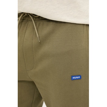 HUGO Blue Памучен спортен панталон Hugo Blue в черно с изчистен дизайн 50522372 (50522372)