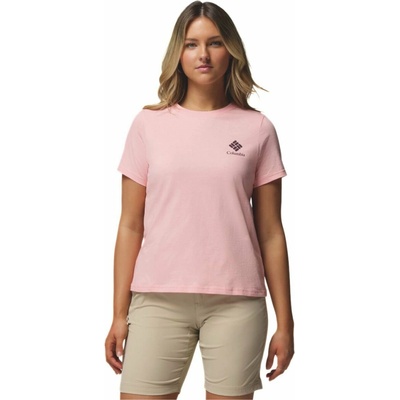 Columbia Rolling Bend Graphic SS dámske tričko Pink Sand