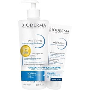 BIODERMA Atoderm Комплект - Успокояващ гел-крем Intensive, 500 + 75 ml