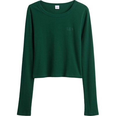 Dámske crop tričko GAP V JPN LS RIB TEE Zelená