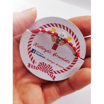 Image 1 of Бебешка гривна с кръст и злато (ДЗГ10)