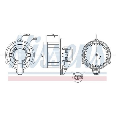 vnitřní ventilátor NISSENS 87569
