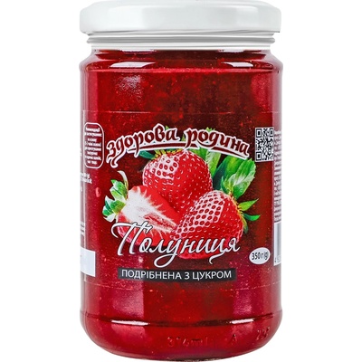 Zdorova Rodina Jahody drcené s cukrem 350g