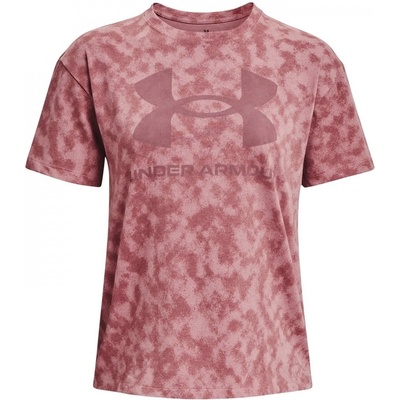 Under Armour Armour Ua Logo Aop Heavyweight Ss Pink Elixir