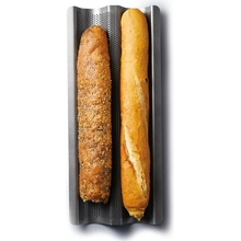 MasterClass Forma na pečení 2 baget 39x16 cm nepřilnavá děrovaná KCMCCB90