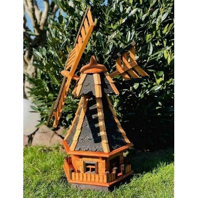 DARLUX Šestihranný zahradní větrný mlýn vel. 2, černý, výška 950 mm – Zboží Dáma