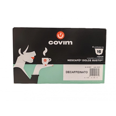 Covim Suave Decaffeinato 96 бр (6x16) кафе капсули, съвместими с Dolce Gusto®