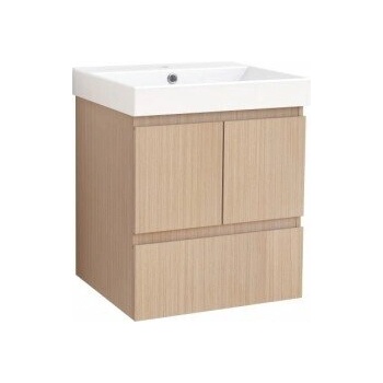 InterCeramic Pvc Шкаф за баня davide-75 с керамична мивка 5953w-76cm - модел 9046-75 (9046-75+УМИВ. 5953w-76cm)