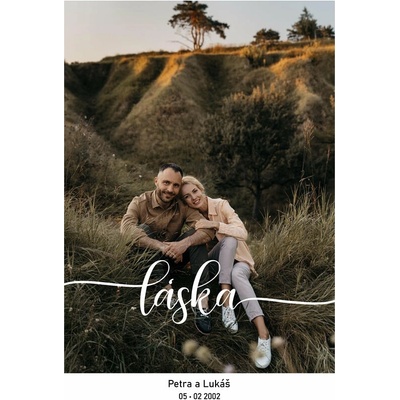Plakát Vlastní fotografie s textem - láska