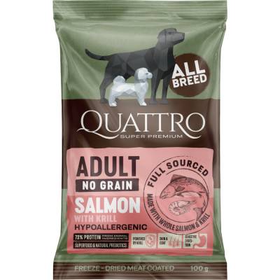 Quattro Adult AB bez obilovin s Lososem a krillem 150 g