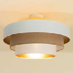 BELIS Плафониера WENTA 1xE27/60W/230V Ø 50 см бежова/юта (BE1109)