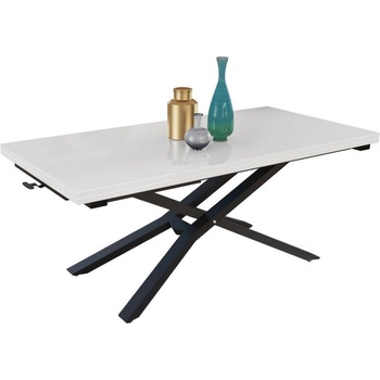 IVM BG Разтегателна маса Соренто с повдигащ механизъм - бял гланц