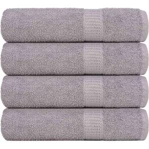vidaXL Кърпи за душ FROGN 4 бр. сиви 70x140 см 360 г/м2 (136834)