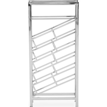 Premier Housewares Метална стойка за вино в лъскаво сребро за 24 бутилки Barolo - Premier Housewares (5528206)