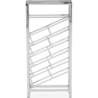 Premier Housewares Метална стойка за вино в лъскаво сребро за 24 бутилки Barolo - Premier Housewares (5528206)