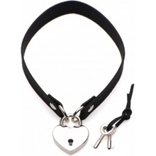 Master Series Lock It Heart choker Obojek se zámkem ve tvaru srdce
