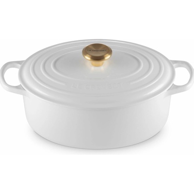 Le Creuset Kastrol SIGNATURE 29 cm 4,7 l oválný WHITE litina