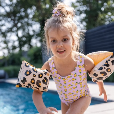 Swim Essentials : Надуваеми детски ръкавели "Beige Leopard (SWE-2020SE136)