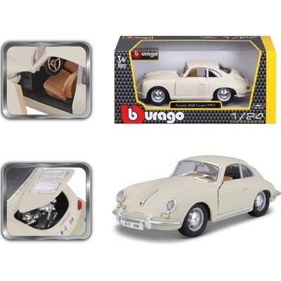 Bburago Porsche 356B Coupe 1961 krémová 1:24
