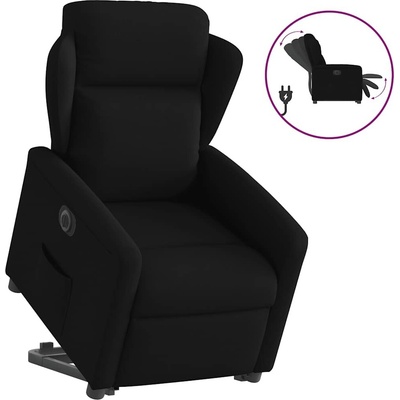 vidaXL 3303158 Elektrické zvedací polohovací křeslo textil Černá