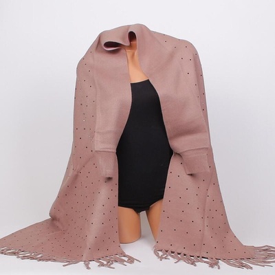 Елегантна жилетка-болеро в светлокафяво с камъчета