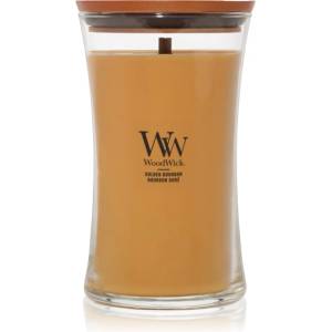 WoodWick Opulent Wood Golden Bourbon ароматна свещ с дървен фитил (hearthwick) 609.5 гр