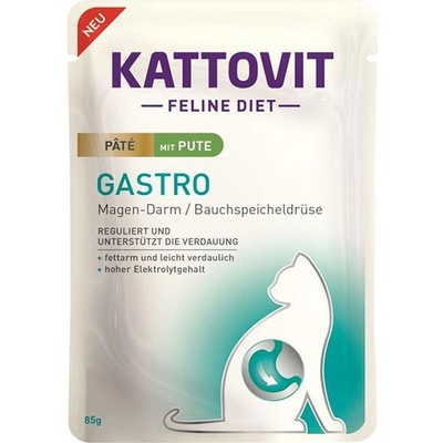Kattovit Feline Diet Gastro Paté s krůtou 85 g