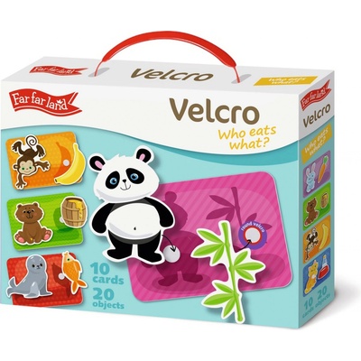 PEXI Velcro skládačky Kdo co jí? Who eats it?