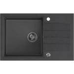 Quadron Pop Peter 111 черна композитна вградена мивка - черна точка 78x50 см (HCQP7850CZK) Мивка за вграждане