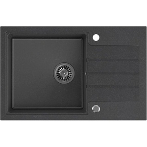 Quadron Pop Peter 111 черна композитна вградена мивка - черна точка 78x50 см (HCQP7850CZK) Мивка за вграждане