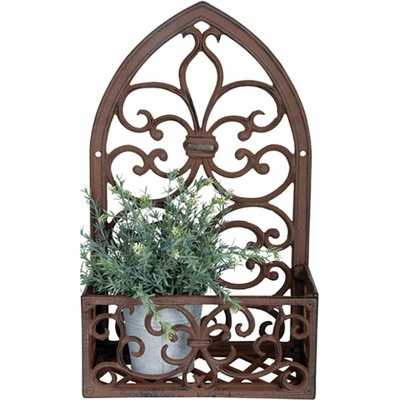 Esschert Design NÁSTENNÝ DRŽIAK NA KVETINÁČ IRI3 44X28X14 CM HNEDÁ